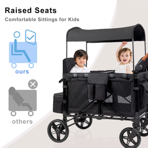 Ultra-light Environmentally Friendly, Comfortable, Double-sided Foldable 2-seater Children's Outdoor <b>Camping</b> Cart - Product Image 3