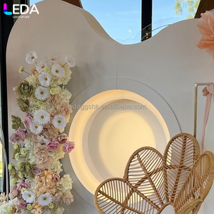 แผงฉากหลังงานแต่งงานอะคริลิคสีขาวคุณภาพสูง LEDA พร้อมขาตั้งสำหรับงานแต่งงานและงานอีเว้นท์สมัยใหม่ - Product Image 3