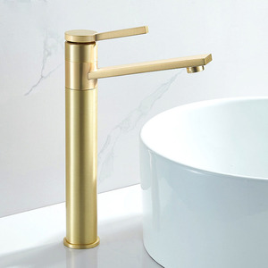 Robinet de lavabo européen en laiton avec mitigeur, cartouche céramique, montage sur comptoir, poignée <span class=keywords><strong>unique</strong></span>, pour salle de bain, norme allemande <span class=keywords><strong>WC</strong></span> - Product Image 1