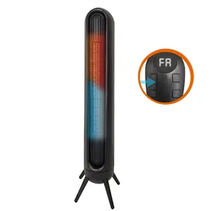 Digital Mode With Remote Control 9-hour Timer Electric Heater Tower Fan For Office 80 Degree Oscillating PTC Ceramic Heater