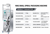 Machine d'emballage verticale automatique de sachets de 100g pour poudre de farine, d'épices et de café