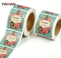 Etiquetas Adhesivas Personalizadas con Diseño Floral Vintage para Perfumes, Aceites Esenciales, Envases de Cosméticos y Botellas de Champú