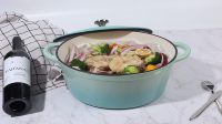 Cocotte en fonte émaillée extra large 7,5qt/9qt, grande capacité, ovale, qualité héritage pour les détaillants allemands