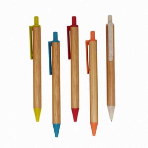 Manufacturer Wholesale Custom Logo Eco Friendly Bamboo Wood Ball Pen 1.0mm Blue/Black Ink Promotional - Product Image 2