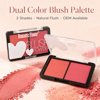 Nouveau design Offre Spéciale maquillage visage cosmétique 2 couleurs mat imperméable à l'eau rose poudre Blush Palette en stock