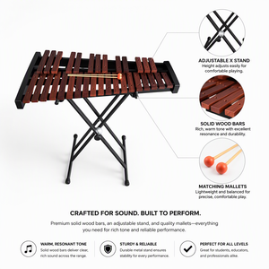 Xilofono in palissandro a 32 toni, strumento musicale per l'insegnamento nella scuola materna, strumento a percussione melodico, strumento Orff all'ingrosso, strumento da suonare a mano - Product Image 2
