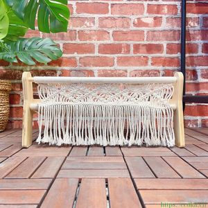 Hamaca para Mascotas con Funda Extraíble de Alta Calidad y en Oferta, Cama para Perros y Gatos, Hamaca de Madera para Mascotas - Product Image 5