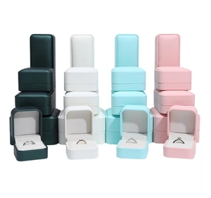 Boîte à bijoux de luxe en velours personnalisable avec logo, pour bagues et pendentifs, emballage rectangulaire haut de gamme pour colliers – Offre Spéciale - Product Image 1