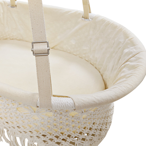 Hamaca de bebé de macramé bohemio moderno, cama Columpio de algodón tejida a mano para recién nacidos, cuna colgante para interiores y exteriores, dormitorio de Hotel - Product Image 3