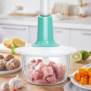 Picadoras manuales de verduras al por mayor, tipo prensa, cortadores de carne y ajo para el hogar, batidoras, procesadores de alimentos mini para cocina - Product Image 4