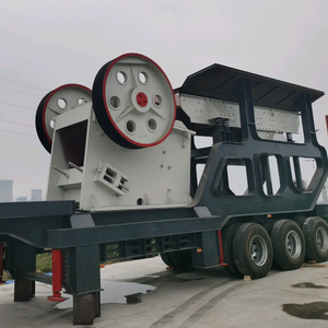Concasseur à mâchoires portable pour déchets de béton avec moteur AC et engrenages, haute efficacité, faible consommation d'énergie, capacité max. 150 t/h - Product Image 6