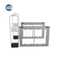 WKT Supermarkt 18-Zonen-Drehkreuz-Metalldetektortor für Sicherheitskontrollen, Diebstahlschutz, Edelstahl