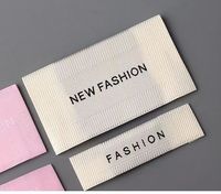 Étiquette tissée personnalisée privée, taille personnalisée, conception de logo, marque, étiquette tissée haut de gamme pour vêtements, étiquette de vêtement
