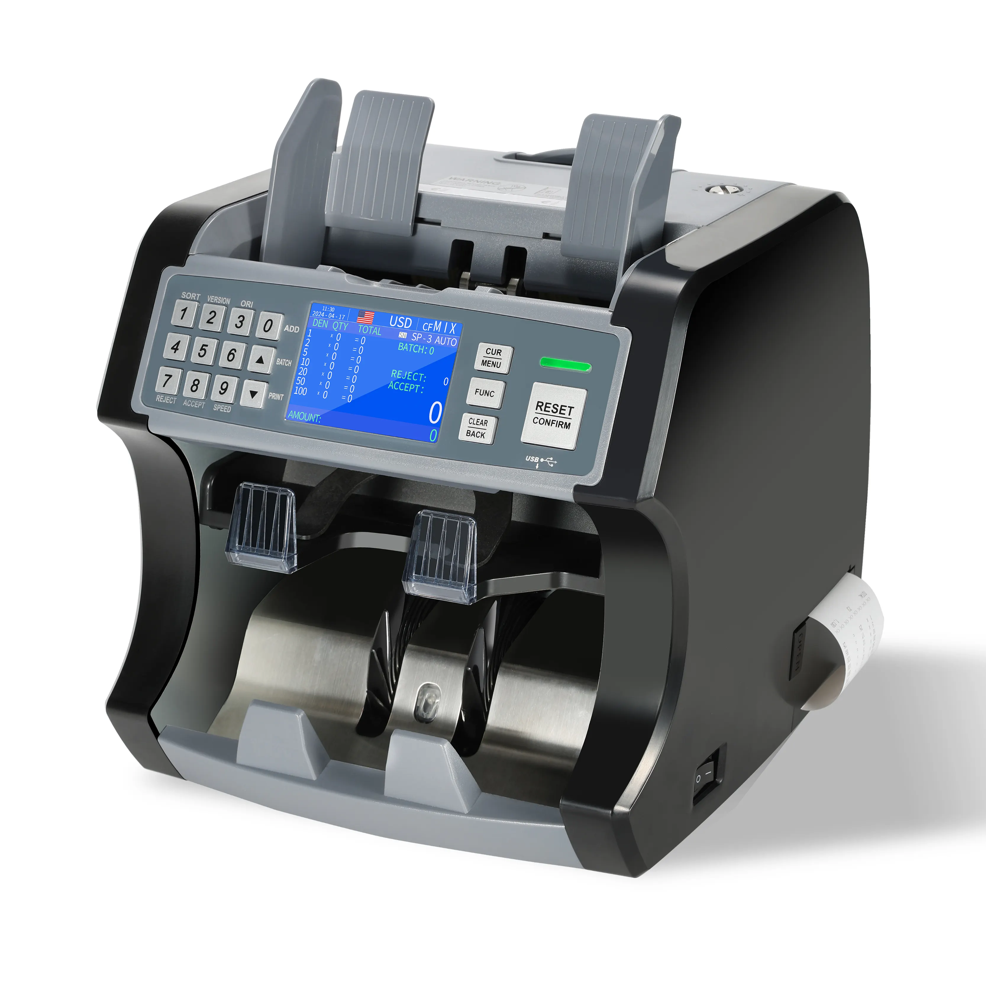 S210 henry avec imprimante intégrée Euro Bill Counter Mix bill valeur de la facture comptant comptant le fabricant de la machine à compter les devises