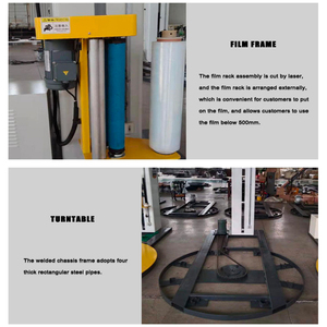เครื่องพันฟิล์มพาเลทอัตโนมัติเต็มรูปแบบสำหรับบรรจุภัณฑ์อาหารและเครื่องดื่ม พร้อมกระจก รับน้ำหนักได้ 2000 กก. - Product Image 4