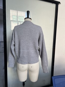 Maglione 2025 lavorato a maglia <span class=keywords><strong>con</strong></span> cerniera da donna <span class=keywords><strong>con</strong></span> cerniera in tinta unita multiuso Casual autunno/inverno - Product Image 3