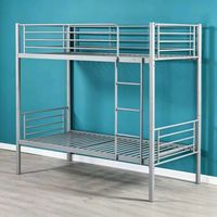 Lit superposé en métal ODM/OEM directement de l'usine, lit en acier double sur double, gain de place, pour dortoir scolaire et hébergement du personnel