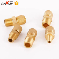 Conector en Y ANRUK de Latón Puro Forjado y Galvanizado con Zinc, Conexión BSPT para Manguera de Aire, para Ensamblaje de Tuberías Neumáticas Imperiales