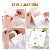 Mini Cajas de Regalo de Papel de Alta Gama, Impermeables y Personalizadas, con Lazo y Carpetas para Bodas, Cumpleaños, Bolsitas para Dulces, Navidad