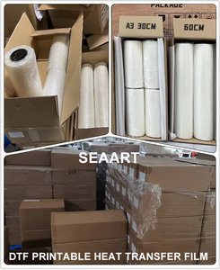 Winnerjet Hot Sale 30cm 33cm 60cm Popular Heat Transfer Digital Printing Dtf Printers T-shirt Pet Foil Film <strong>Paper</strong> <strong>Roll</strong> - Product Image 6