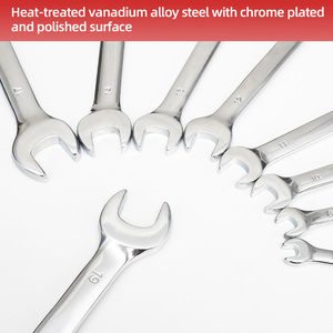 9-Piece CRV Industrial Chrome-Plated Auto Repair Combination <strong>Spanner</strong> <strong>Set</strong> With OEM Support - Product Image 4