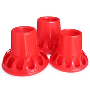 automatic chicken Feeder plastic poultry red feeder and drinker for chicken feeding food