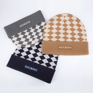 Casquettes en tricot jacquard imprimées avec des motifs personnalisés, doublées de satin à l'intérieur, chapeau Skully Y2k réversible - Product Image 4