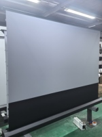 Pantalla de Proyección Motorizada Retráctil de Piso ALR de 72-150 Pulgadas, Pantalla Anti-luz para Proyector Láser UST 4K 3D