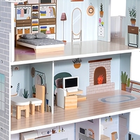 Nouveau bricolage de haute qualité maisons de poupée en bois Mini modèle jouet semblant jouer meubles 3D Style de mode pour les filles KB0245