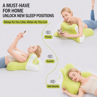 Oreiller Ergonomique Multifonctionnel en Mousse à Mémoire de Forme pour Soutien Cervical, Soulagement des Douleurs au Cou, Lecture Ventrale, et Soutien Lombaire pour Adulte