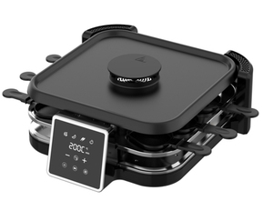 Grill à <span class=keywords><strong>raclette</strong></span> pour 6 personnes avec <span class=keywords><strong>4</strong></span> programmes prédéfinis, grand écran tactile, commande numérique, grille en aluminium réversible - Product Image 1