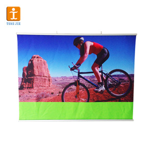 Personalizado promocional publicidad imagen pared elemento cuadrático rollos cartel publicidad colgante desplazamiento pancartas con postes - Product Image 2