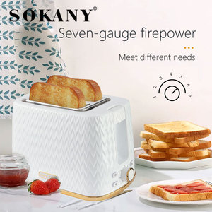 Sokany -034 2 rebanadas Manual pantalla táctil <span class=keywords><strong>pan</strong></span> tostadora eléctrica hogar cocina <span class=keywords><strong>juguete</strong></span> para Hotel desayuno diseño elegante - Product Image 3