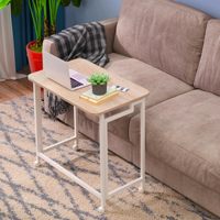 Bureau d'ordinateur mobile pliable sur roulettes, chariot pour ordinateur portable avec roues, bureau portable pour petit espace, canapé, lit