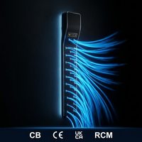 Sèche-corps mural noir 3300W haute puissance intelligent avec écran LCD et ions négatifs, disponible en OEM