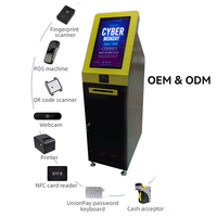 Kiosque interactif de point de vente en gros en libre-service avec fonction de dépose d'espèces, distributeur automatique de billets, accepteur de paiement par pièces et billets, changeur de monnaie et imprimante A4