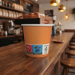 Gobelet en papier jetable à paroi simple, biodégradable et écologique, idéal pour le café, le thé, les milkshakes et les jus, parfait pour les cafés - Vente chaude - Product Image 1