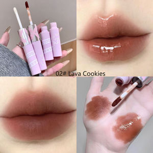 Glaçage à lèvres <span class=keywords><strong>double</strong></span> tête Sweetheart, léger et fin, riche et doux, sensation de brume, revêtement superposé, rouge à lèvres brillant effet verre - Product Image 6