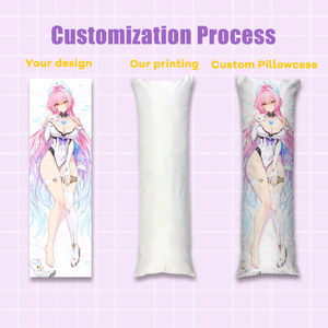 Fodera per <span class=keywords><strong>cuscino</strong></span> Dakimakura con personaggio <span class=keywords><strong>anime</strong></span>, copricuscino sexy 100% poliestere con chiusura a cerniera, design stampato digitalmente, <span class=keywords><strong>cuscino</strong></span> decorativo - Product Image 2