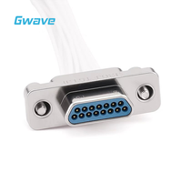 J30J-15TJL-300 Câble d'assemblage de connecteur RF micro rectangulaire à 15 broches Longueur de fil de 300 mm Fil AFR-250-01.2 pour applications RF