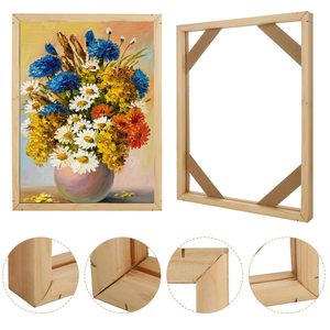 12x16 inch Khung vải bằng gỗ cài đặt dễ dàng Gallery bọc dầu khung Bộ dụng cụ khung gỗ rắn khung ảnh - Product Image 2