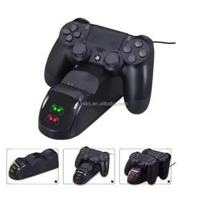 Base de <span class=keywords><strong>cargador</strong></span> de batería portátil para Gamepad dual, soporte recargable para <span class=keywords><strong>PS4</strong></span>, estación de carga de fuente de alimentación, 2 unidades - Product Image 2