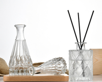 Verre de luxe pour diffuseur de roseaux bouteille vide mode voiture parfum évent Clip désodorisant avec bouchon en forme de cylindre
