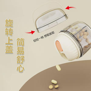 Boîte à médicaments portable Hy-02, hermétique, 50 ml, avec compartiments pour le stockage quotidien des pilules - Product Image 5