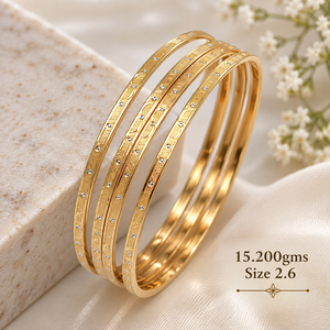 Brazalete de Oro de 24K, 14.30 Gramos, Brazalete de Oro Hecho a Mano para Mujer, Joyería Tradicional India para Bodas y Eventos - Product Image 4