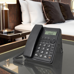 Khách sạn phòng khách phòng tắm văn phòng điện tiết kiệm DTMF/FSK người gọi ID tương thích 16 chữ số LCD hiển thị Analog điện thoại - Product Image 3