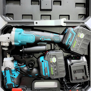 Kit combiné sans fil 21V, marteau perforateur sans balais et clé à chocs, compatible avec la batterie <span class=keywords><strong>Makita</strong></span> 18V pour la construction - Product Image 4