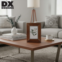 Cadre photo vintage cousu DX Designs, 4x6, 5x7, 8x10 pouces, cadre photo rectangulaire texturé pour table, décoration d'intérieur