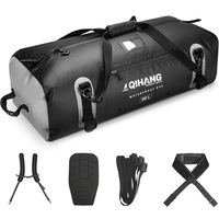 Nouveau sac de voyage imperméable en PVC 90L 110L, sac à dos IPX8, camping en plein air, voyage, toit de voiture, moto, kayak, rafting