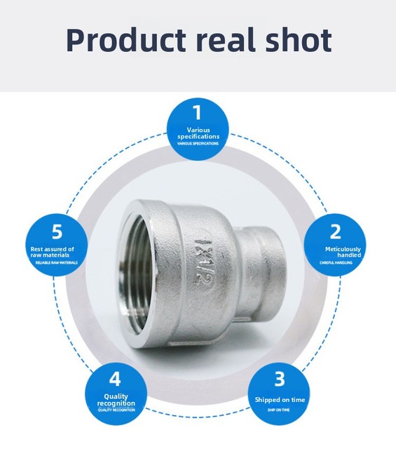Stainless Steel 304 316 Casting Pipe Fitting Socket Smooth Surface 150LB Pressure NPT BSPP BSPT